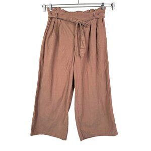 American Eagle Corduroy Super wide leg crop pants light pink‎ sz XL